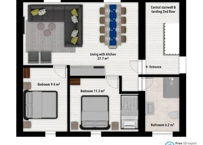 Authentic - 5p-apartment * אייסדן